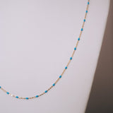 10k Gold with Tiny Blue SpacersZPL - Fine LineNECKLACES