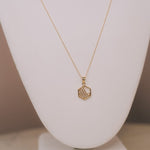 10K Yellow Gold & CZ Honeycomb NecklaceZPL - Fine LineNECKLACES