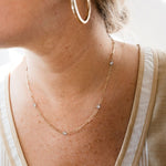 14K Gold Diamond Spacer NecklaceZPL - Fine LineNECKLACES