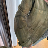 Hand Dyed Linen Chore Jacket  - Olive