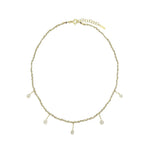 Adjustable Sliced Diamond Necklace in Woven Gold Grey N° 606Marie Laure ChamorelNECKLACES