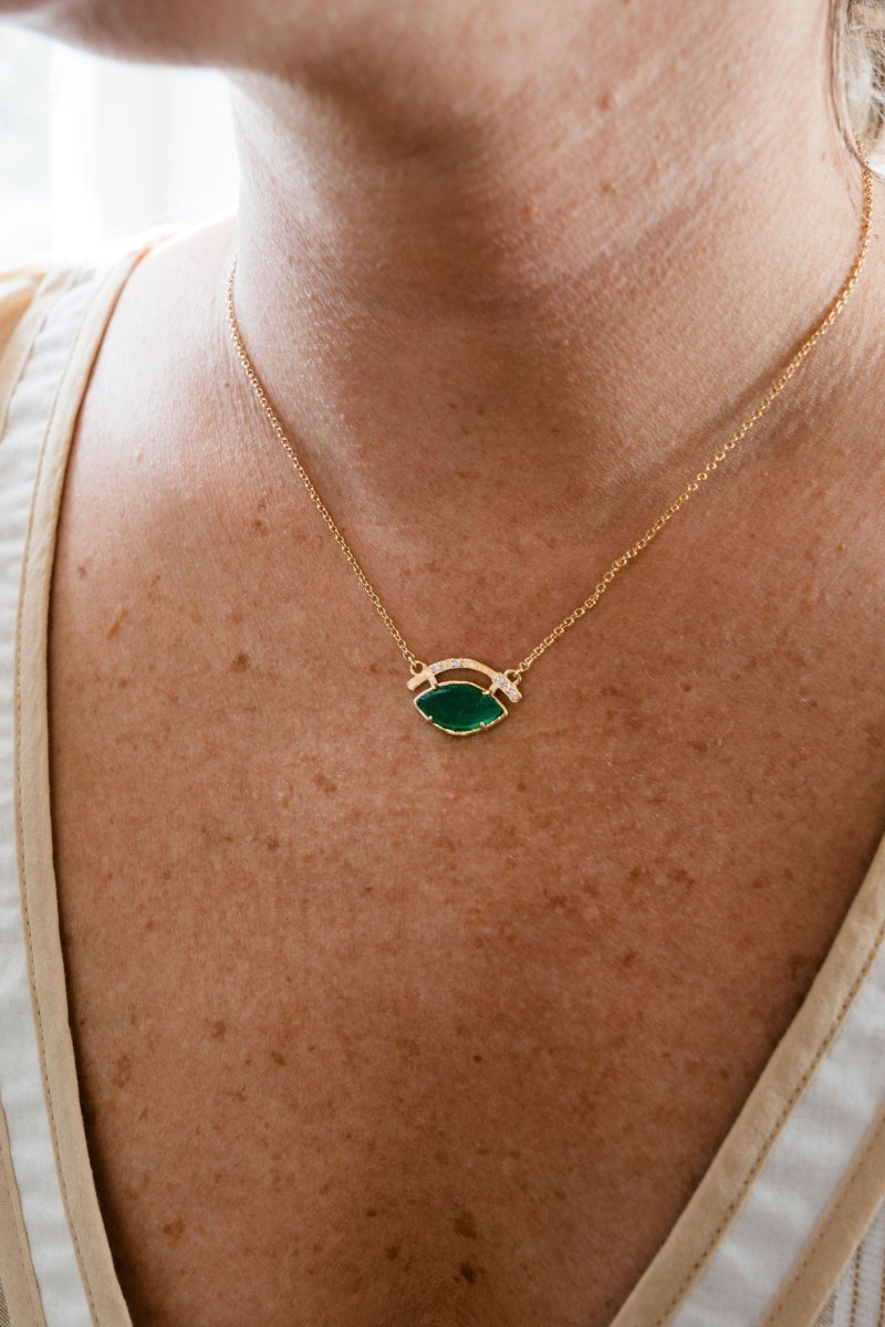 Amelia Necklace in EmeraldLouise HendricksNECKLACES