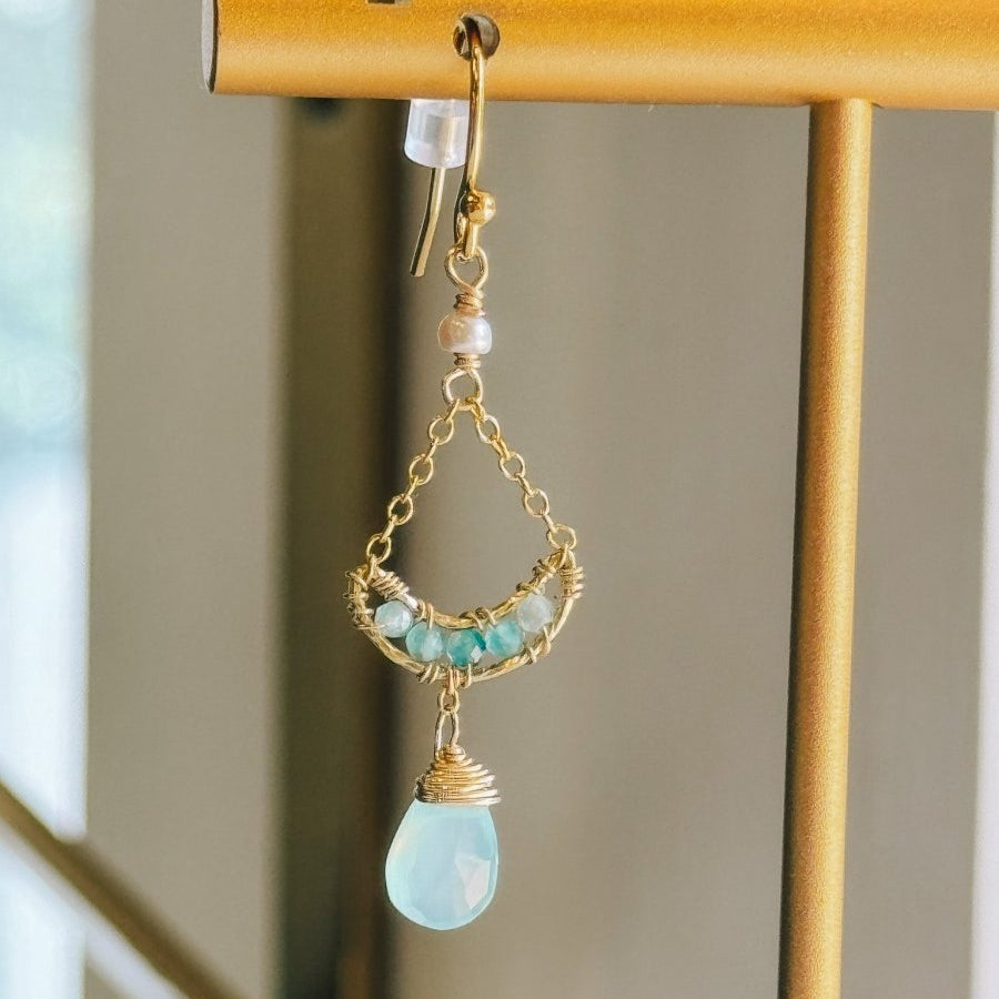 Aqua Chalcedony EarringsMichelle PresslerEARRINGS