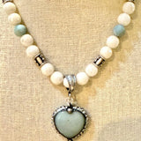 Aqua Heart Necklace #10Bella Smith DesignsNECKLACES