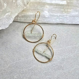 Aqua Marine Hoops - Single Row #1549James & JezebelleEARRINGS