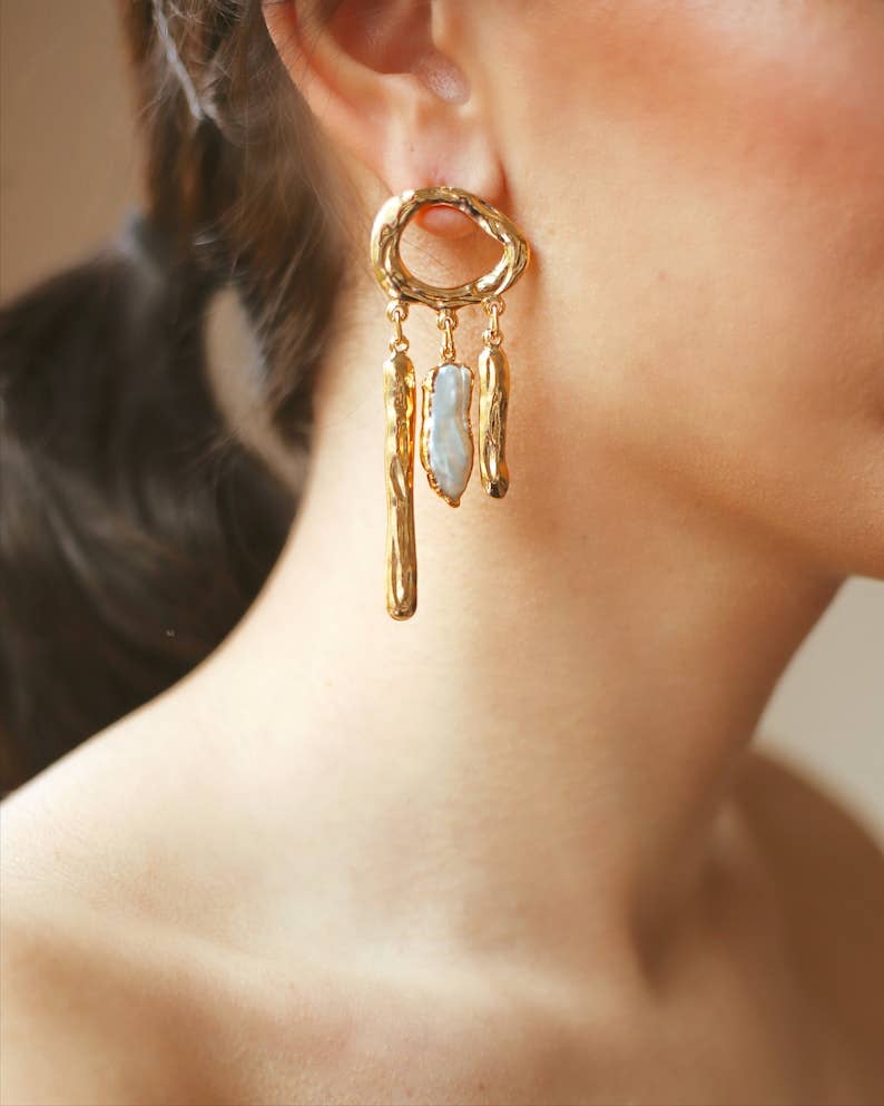 Athena Earrings - Golden GlamourChakarr JewelryEARRINGS