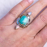 Australian Opal & Mesa Turquoise Ring Size 7MAHKARINGS