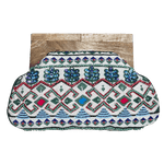 Beaded Cotton Clutch with Wooden HandleChloe & LexBAGS