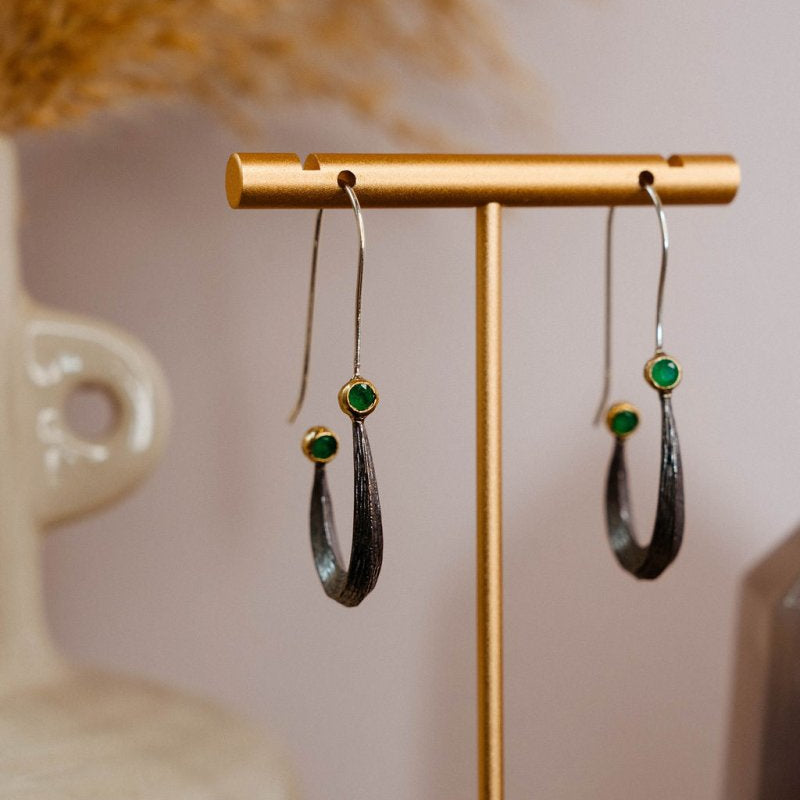 Bora Hook Hoop Earring with GemstonesBORAEARRINGS