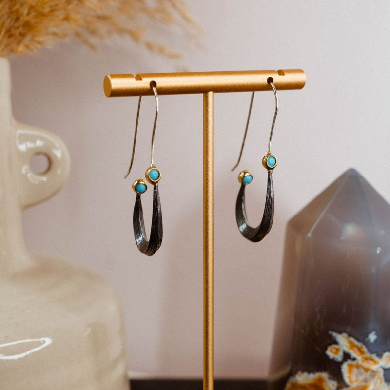 Bora Hook Hoop Earring with GemstonesBORAEARRINGS