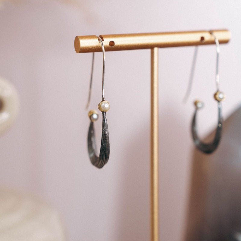 Bora Hook Hoop Earring with GemstonesBORAEARRINGS