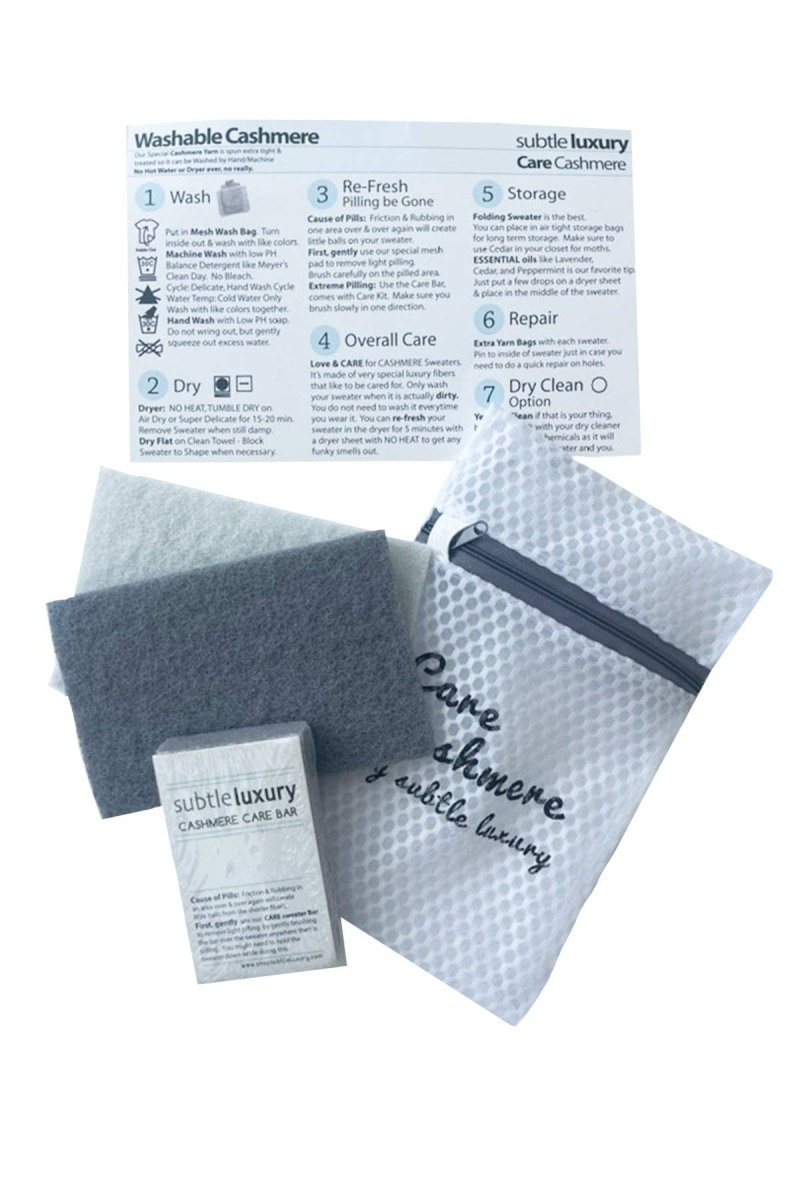 Cashmere Care Kit for Washable Cashmere: DeluxeSubtle Luxury