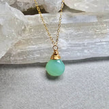 Chalcedony - Single Stone Necklace #8134James & JezebelleNECKLACES