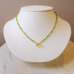 Citrine Hexagon Gemstone & Peridot Rondelle NecklaceBeth ZinkNECKLACES