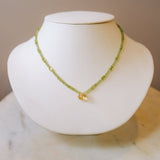 Citrine Hexagon Gemstone & Peridot Rondelle NecklaceBeth ZinkNECKLACES