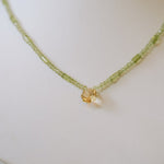 Citrine Hexagon Gemstone & Peridot Rondelle NecklaceBeth ZinkNECKLACES