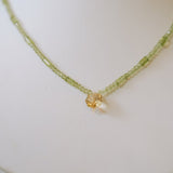 Citrine Hexagon Gemstone & Peridot Rondelle NecklaceBeth ZinkNECKLACES