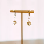 Citrine Hexagon Gemstones on 14kgf Leverback EarringsBeth ZinkEARRINGS