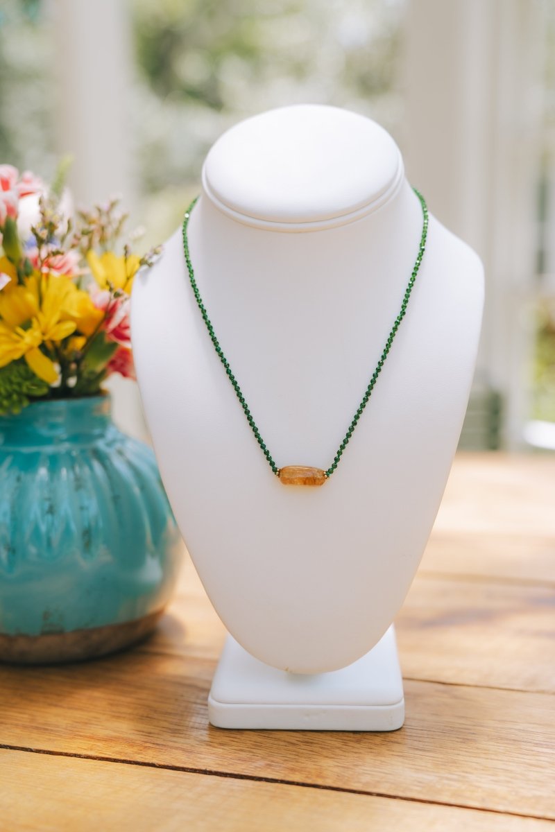 Citrine & Tsavorite NecklaceZiabirdNecklace