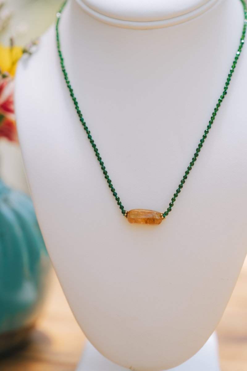 Citrine & Tsavorite NecklaceZiabirdNecklace