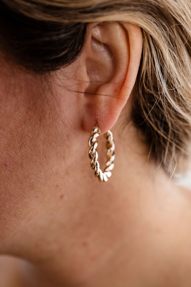 Classic Rope Hoop Earrings in 10kZPL - Fine LineEARRINGS