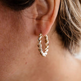 Classic Rope Hoop Earrings in 10kZPL - Fine LineEARRINGS