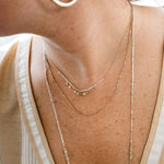 Cluster of White Topaz Necklace with CharmsILDNECKLACES