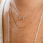 Cluster of White Topaz Necklace with CharmsILDNECKLACES