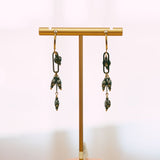 Coin Faceted Hematite Gemstones on Oxidized Chain (2) Earrings on 14kgf LeverbackBeth ZinkEARRINGS