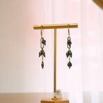 Coin Faceted Hematite Gemstones on Oxidized Chain (2) Earrings on 14kgf LeverbackBeth ZinkEARRINGS