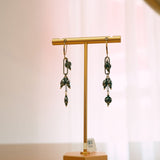 Coin Faceted Hematite Gemstones on Oxidized Chain (2) Earrings on 14kgf LeverbackBeth ZinkEARRINGS