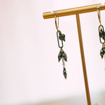 Coin Faceted Hematite Gemstones on Oxidized Chain (2) Earrings on 14kgf LeverbackBeth ZinkEARRINGS