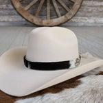 Cowhide Hat Band - Black & WhiteWillow Lane Hat Co.Hat Band