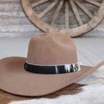 Cowhide Hat Band - Black & WhiteWillow Lane Hat Co.Hat Band