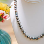 Dark Button Pearl NecklaceZiabirdNecklace