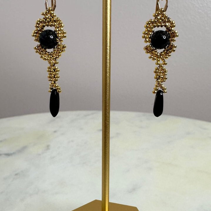 Debra Pyatt - Gold Beaded EarringsDebra PyeattEARRINGS