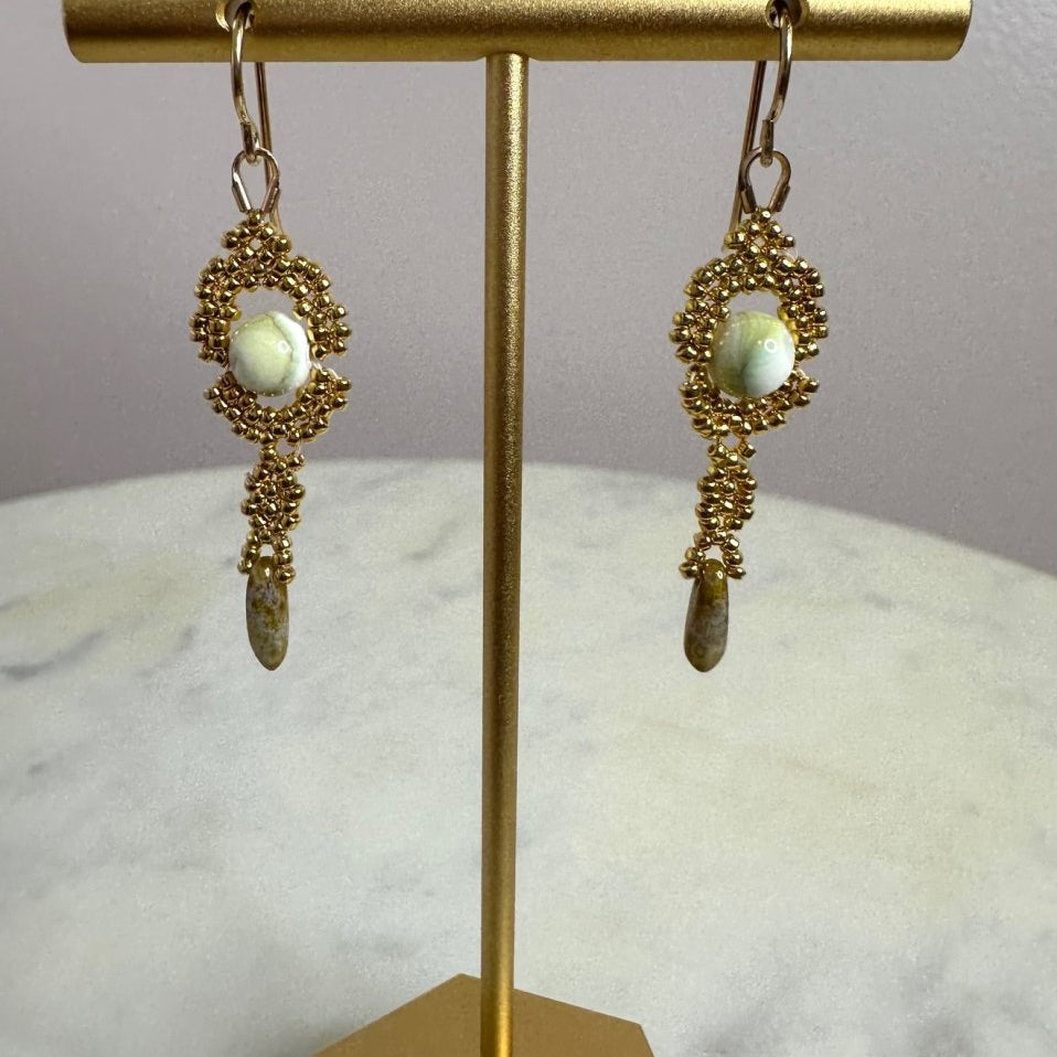 Debra Pyatt - Gold Beaded EarringsDebra PyeattEARRINGS