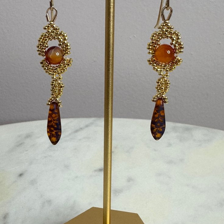 Debra Pyatt - Gold Beaded EarringsDebra PyeattEARRINGS