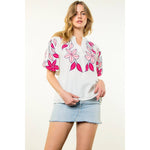 Embroidered Cotton Poplin TopTHMLTOPS