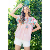 Embroidered Empire Top: PINKTHMLTOPS