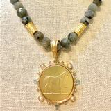 Equestrian Pendant on Labradorite Necklace #6Bella Smith DesignsNECKLACES