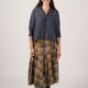 Fanny Mustard/Navy Plaid with Navy CheckCP ShadesSKIRT