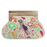 Floral Bird Embroidered ClutchChloe & LexBAGS