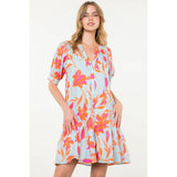 Floral on Stripe DressTHMLDRESS