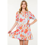 Floral on Stripe DressTHMLDRESS