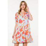 Floral on Stripe DressTHMLDRESS