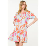 Floral on Stripe DressTHMLDRESS