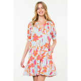 Floral on Stripe DressTHMLDRESS