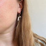 Freshwater Elongated Pearl Hoop EarringsMAHKAEARRINGS