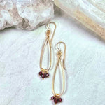 Garnet Hoop Small Gold #1533James & JezebelleEARRINGS